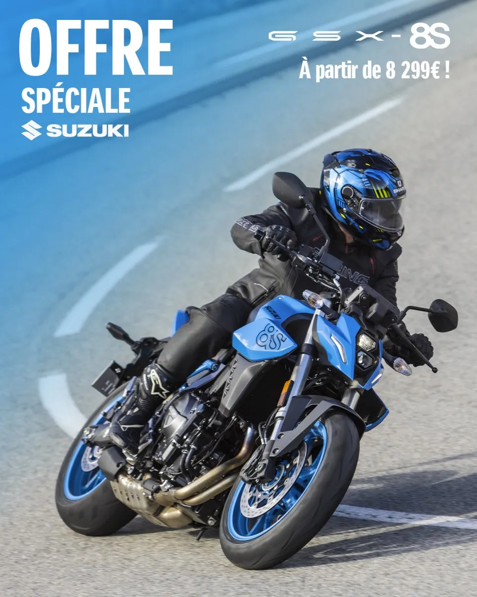 La Suzuki GSX-8S en promo pour les jeunes permis A2